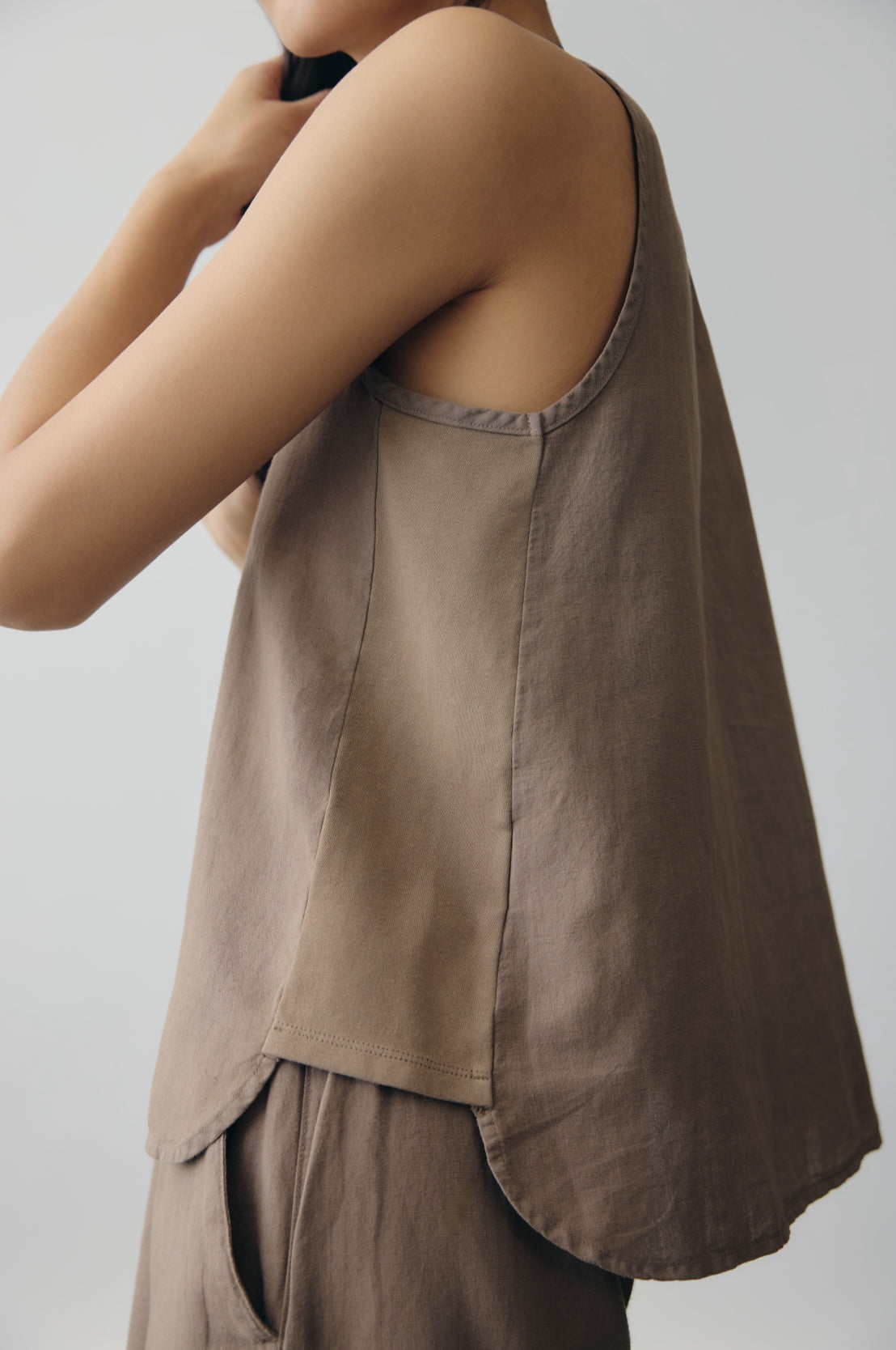 Latte Linen Tank
