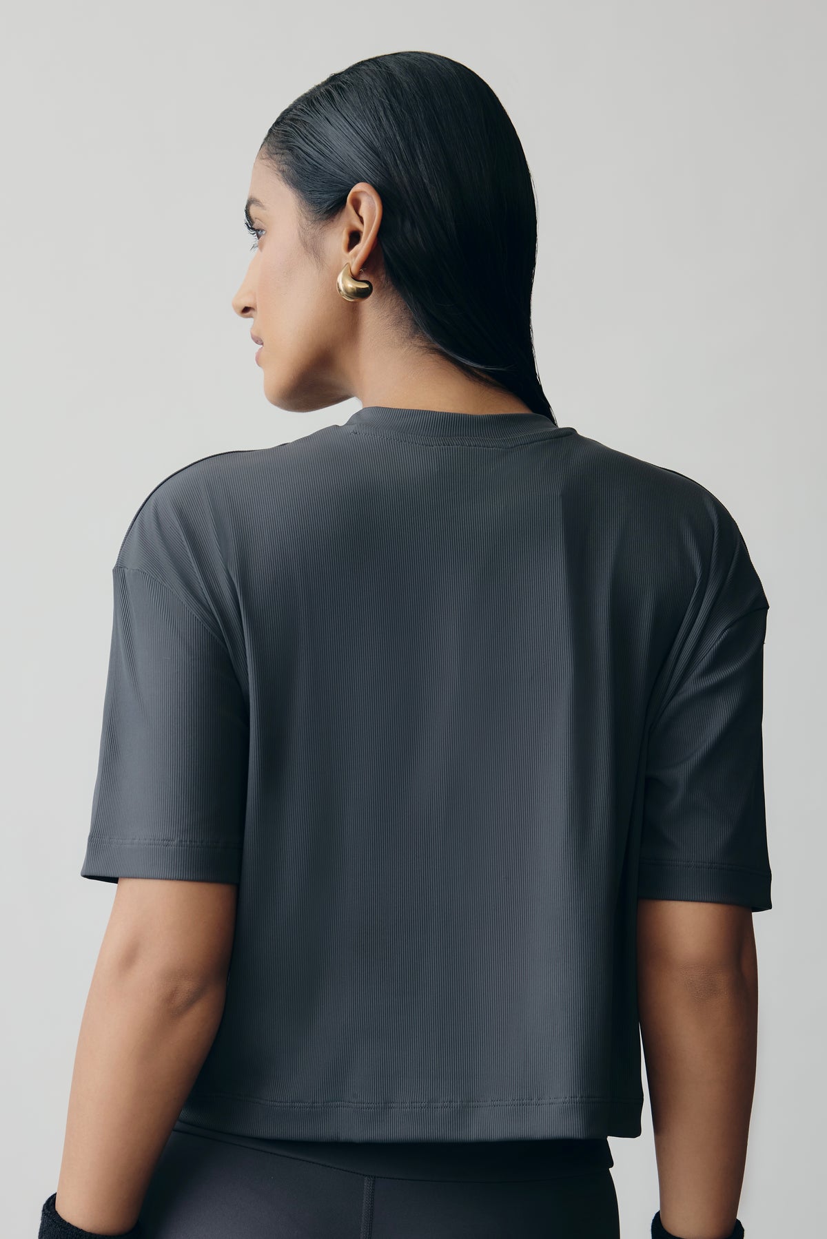 AerialRib Boxy Tee in Slate