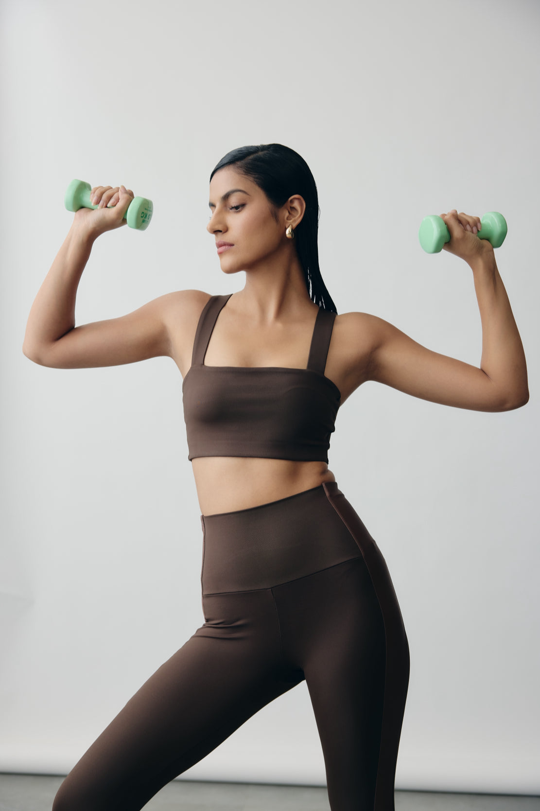 Mocha Bandeau Sports Bra