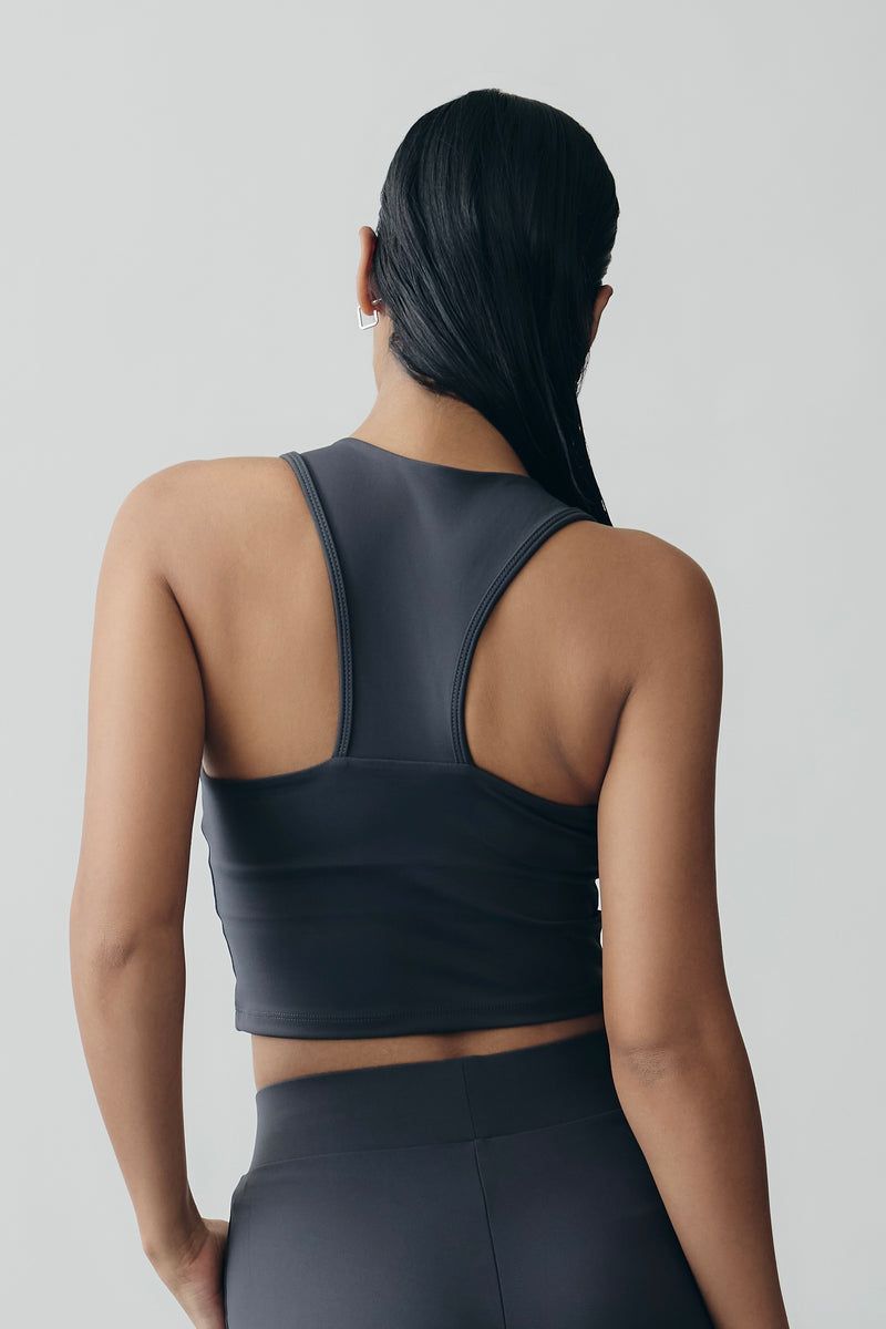 Slate Square Neck Bra Tank