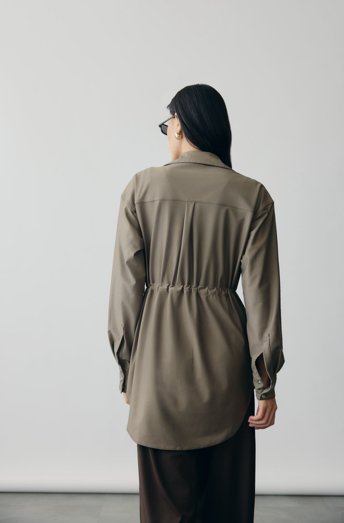 Olive Longline Jacket
