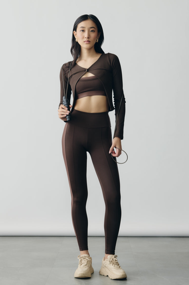 Mocha AerialRib Shrug
