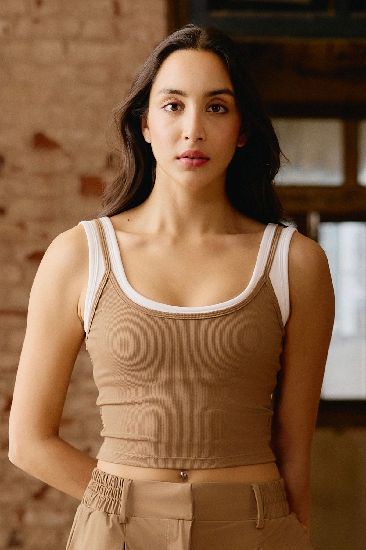 Caramel Layered Bra-Tank