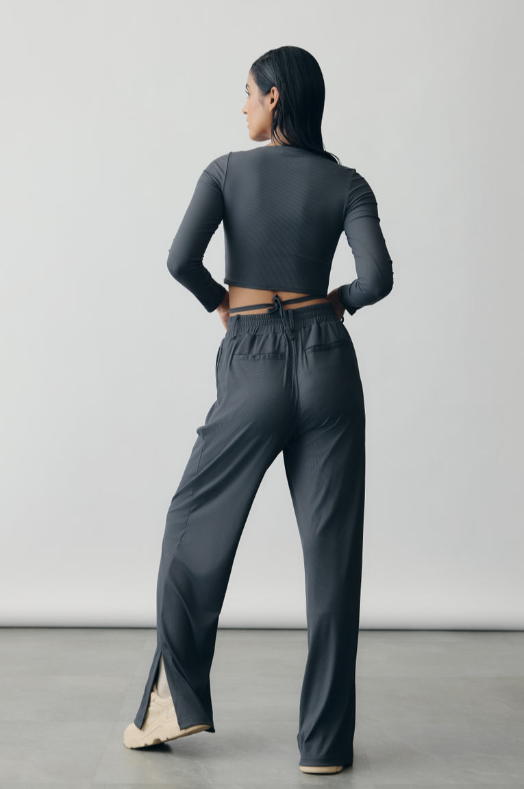 Aerial Rib Suit Up Trousers in Slate
