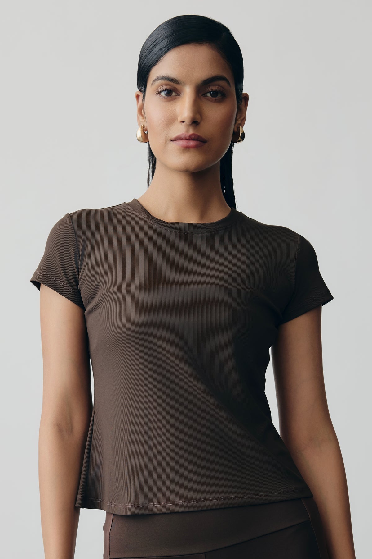 Mocha AerialRib Tee