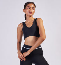 Barre Crossover Bra in Onyx - Pace Active