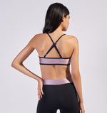 Row Crossback Bra in Moonscape/Onyx - Pace Active