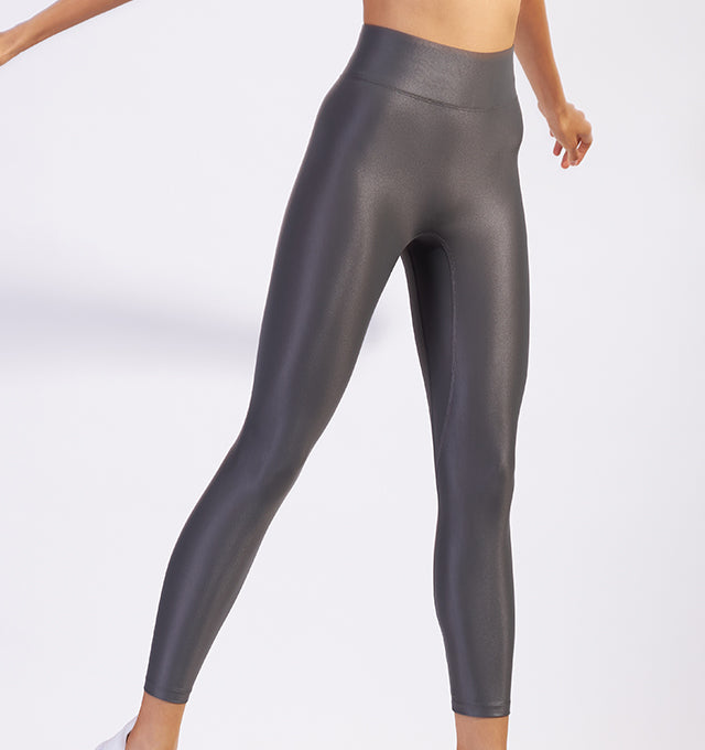 Space Grey Seamless Alloy Leggings - Pace Active