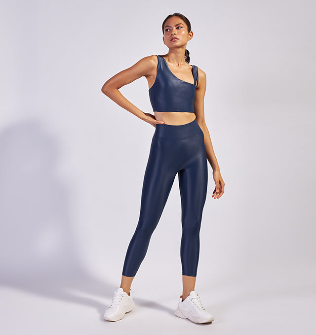 Petite 7/8th Alloy Legging in Twilight - Pace Active