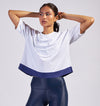 White Boxy Crossover Tee - Pace Active
