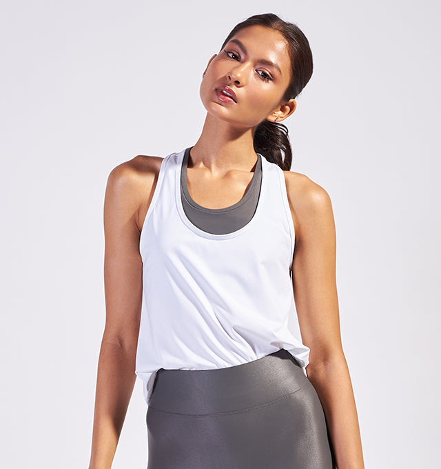 White Essential Tank - Pace Active