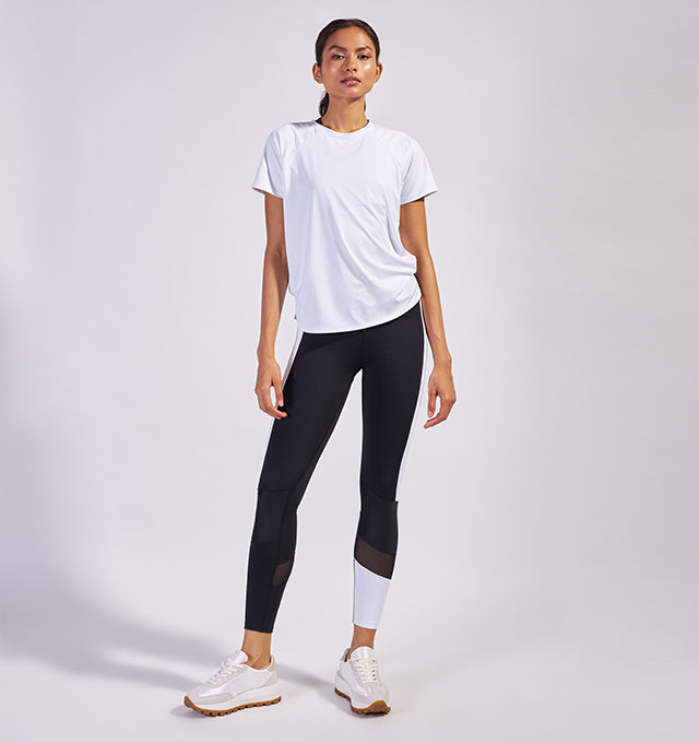 White Hi-Lo Tee - Pace Active